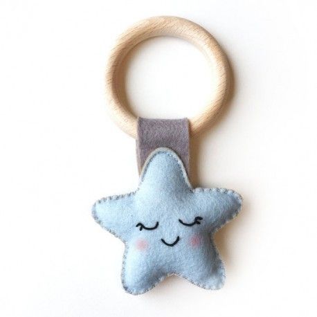 Sonajero estrella azul