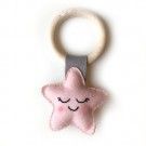 Sonajero estrella rosa