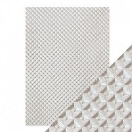 CRAFT PERFECT - SILVER CHEQUER. Papel Scrapbooking A4 9814E. El mejor scrap en L'aura Bella tu tienda online