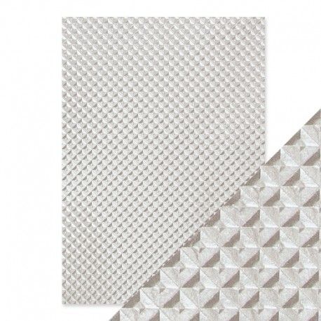 CRAFT PERFECT - SILVER CHEQUER. Papel Scrapbooking A4 9814E. El mejor scrap en L'aura Bella tu tienda online