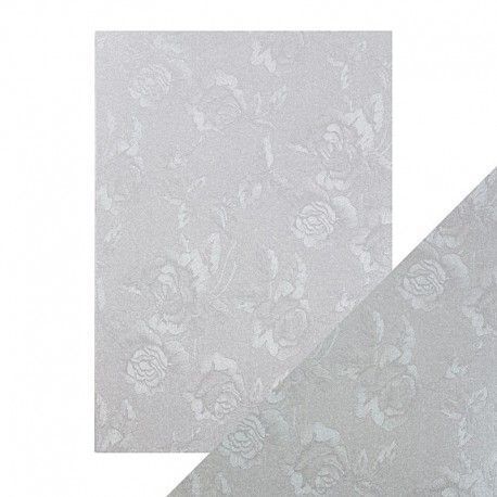 A4 LUXURY EMBOSSED CARD - STEEL TOILE. Papel Scrapbooking 9820E. El mejor scrap en L'aura  Bella tu tienda online
