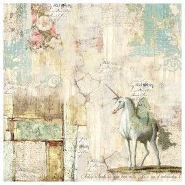 Single napkin rice paper. Wonderland Unicorn