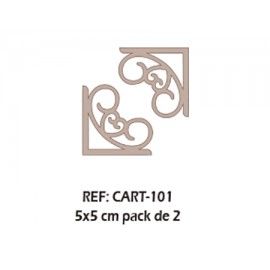 Set 2 esquineras corazón