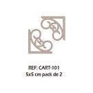 Set 2 esquineras corazón