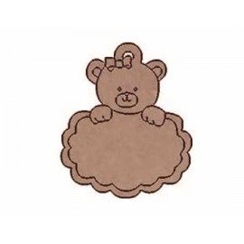 Osita cartel ondulado horizontal. Para colgar