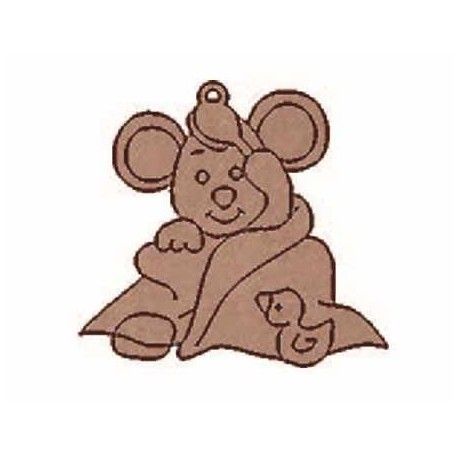 Ratoncito con pato. Para colgar