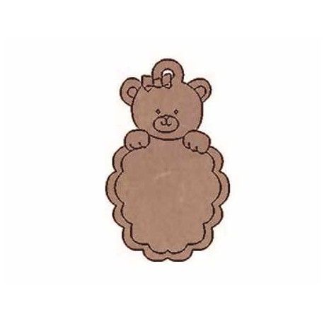 Osita cartel ondulado vertical. Para colgar