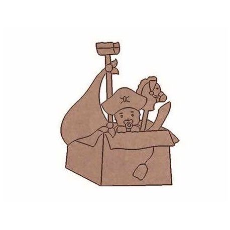 Pirata con caballo en caja