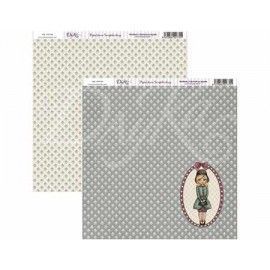 Niña orlada fondo gris