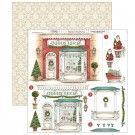 Papel Scrapbooking. SCP-283. Navidad 2018 Dayka. Feliz Navidad. Juguetería con Papá Noel. 3D