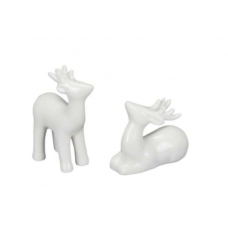 2 renos de cerámica. Pequeños