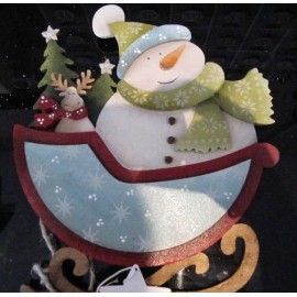 Muñeco de nieve trineo