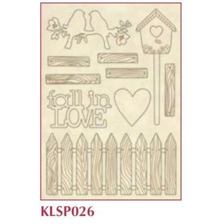 Siluetas de madera Stamperia: Fall in love