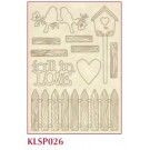 Siluetas de madera Stamperia: Fall in love