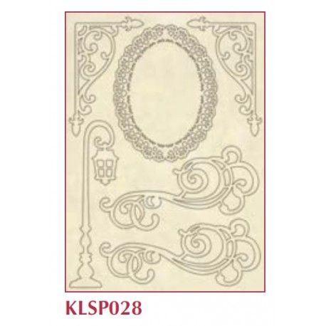 Siluetas de madera Stamperia: Street lamp and corners