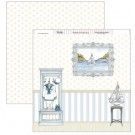 Papel Scrapbooking. SCP-308 Comunión 2019 Dayka. Traje de marinero colgado en armario, cuadro y barco