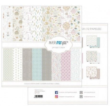 Colección Scrapbooking ¡Ay que cuqui!. Papers for you.