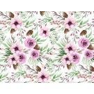 Papel entelado. PFY. Blooming Roses. Soft Pink. 100 x 70 cm