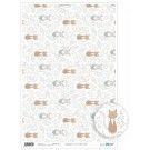 Papel cartonaje. PFY. Ay que Cuqui, gatos y ratones. 32 x 48,3 cm