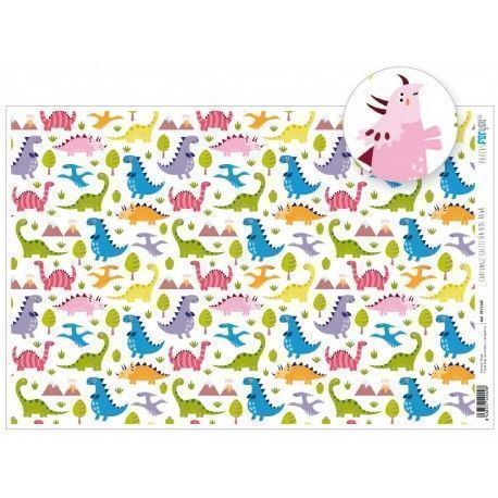 Papel cartonaje. PFY. Kids Rawr. 32 x 48,3 cm