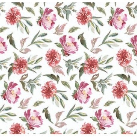 Papel cartonaje. PFY. Red Beauty Garden. 32 x 48,3 cm