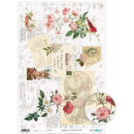 Papel cartonaje. PFY. Miss Mildred Postcard. 32 x 48,3 cm