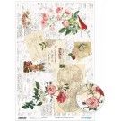 Papel cartonaje. PFY. Miss Mildred Postcard. 32 x 48,3 cm