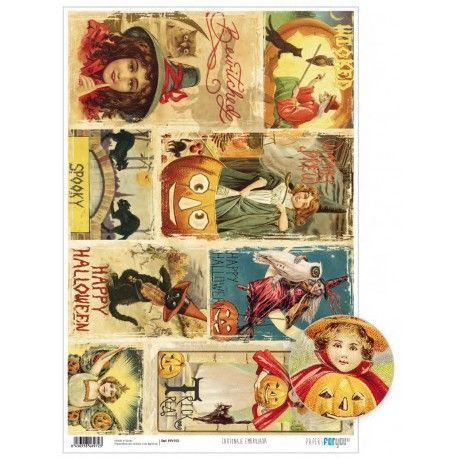 Papel cartonaje. PFY. Embrujada Halloween. 32 x 48,3 cm