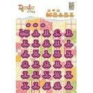 Die-cut, troquel: Train-Letters, letras en vagones de tren . Diseño infantil. Nellie Snellen. DDD005 Dada Baby serie