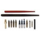 Set de plumillas. Student artist set. Manuscript