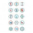 Pegatinas redondas para calendario de Adviento. Folk - L'aura Bella tienda de manualidades y scrapbooking