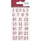 Pegatinas de números para calendario de Adviento 11008439 | L'aura Bella tienda de manualidades, pintura, encuadernación y scrap