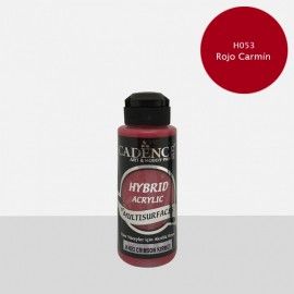 Pintura multisuperficie Hybrid de Cadence. Las mejores pinturas en L'aura Bella, tu tienda de manualidades. Rojo Carmín H053