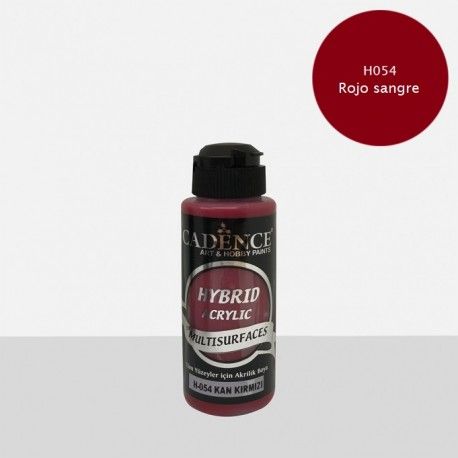 Pintura multisuperficie Hybrid de Cadence. Las mejores pinturas en L'aura Bella, tu tienda de manualidades. Rojo Sangre H054