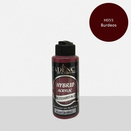 Pintura multisuperficie Hybrid de Cadence. Las mejores pinturas en L'aura Bella, tu tienda de manualidades. Burdeos H055