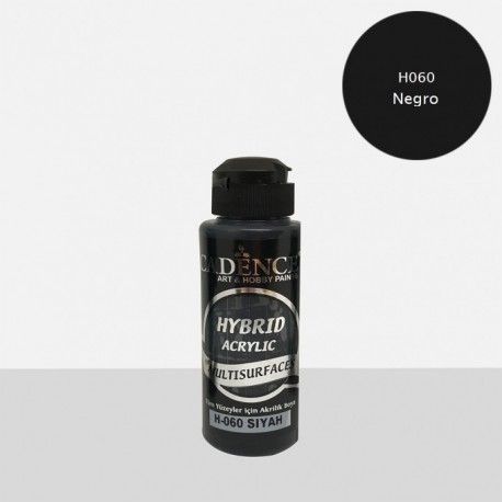 Pintura multisuperficie Hybrid de Cadence. Las mejores pinturas en L'aura Bella, tu tienda de manualidades. Negro H060
