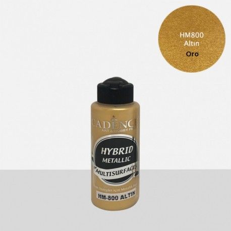 Pintura multisuperficie Hybrid Metallic de Cadence. Las mejores pinturas en L'aura Bella, tu tienda de manualidades. Oro HM800