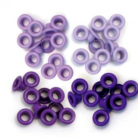 Eyelets. Ojales 41579-7. WRMK. Tonos Purple, morado. El mejor scrapbooking en L'aura Bella