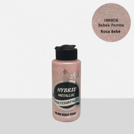 Pintura multisuperficie Hybrid Metallic de Cadence. La mejor pintura en L'aura Bella, tu tienda de manualidades. Rosa Bebe HM808