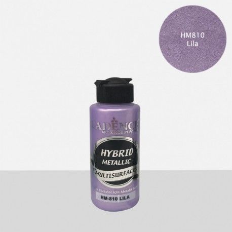 Pintura multisuperficie Hybrid Metallic de Cadence. La mejor pintura en L'aura Bella, tu tienda de manualidades. Lila HM810