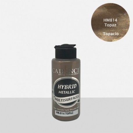 Pintura multisuperficie Hybrid Metallic de Cadence. La mejor pintura en L'aura Bella, tu tienda de manualidades. Topacio HM814