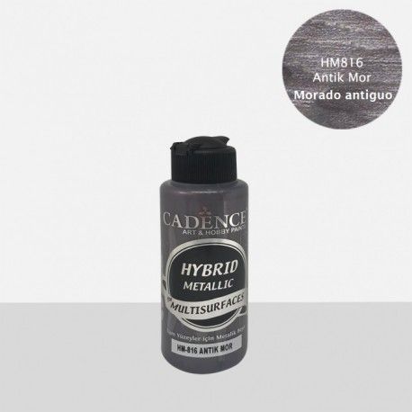 Pintura multisuperficie Hybrid Metallic de Cadence. L'aura Bella, tu tienda de manualidades. Morado Antiguo Oscuro HM816