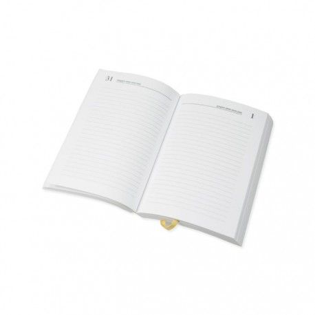 Agenda perpetua, cuerpo. Blaco, dia por hoja. Todo de encuadernación artesanal en L'aura Bella. AZ5230