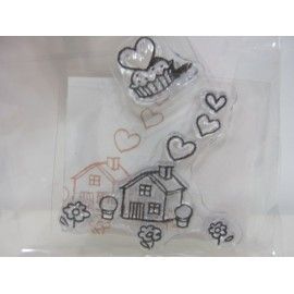 2 Sellos acrílicos: Casita...