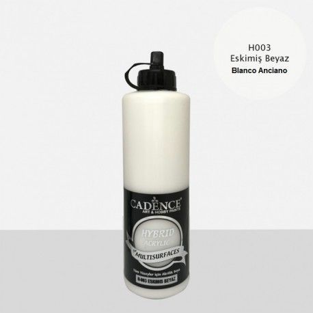 Pintura multisuperficie Hybrid de Cadence. Las mejores pinturas en L'aura Bella, tu tienda online. Blanco Anciano H003. 500ml