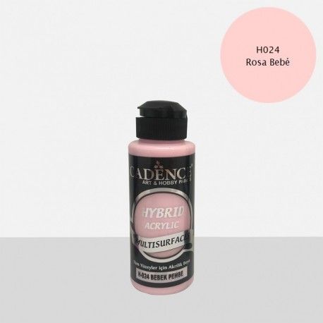 Pintura multisuperficie Hybrid de Cadence. Las mejores pinturas en L'aura Bella, tu tienda de manualidades. Rosa Bebe H024