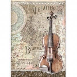 Passion Violin. A4. Stamperia DFSA4538. el mejor papel de arroz en L'aura Bella tu tienda online