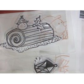 2 Sellos acrílicos: tronco...