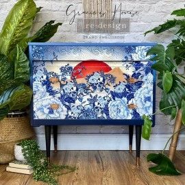 Skull Chinoiserie. CeCe ReStyled. Decoupage Decor Tissue Paper Mulberry. 654313. ReDesign en L'aura Bella tu tienda online 1