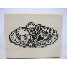 bandeja con galletas corazón